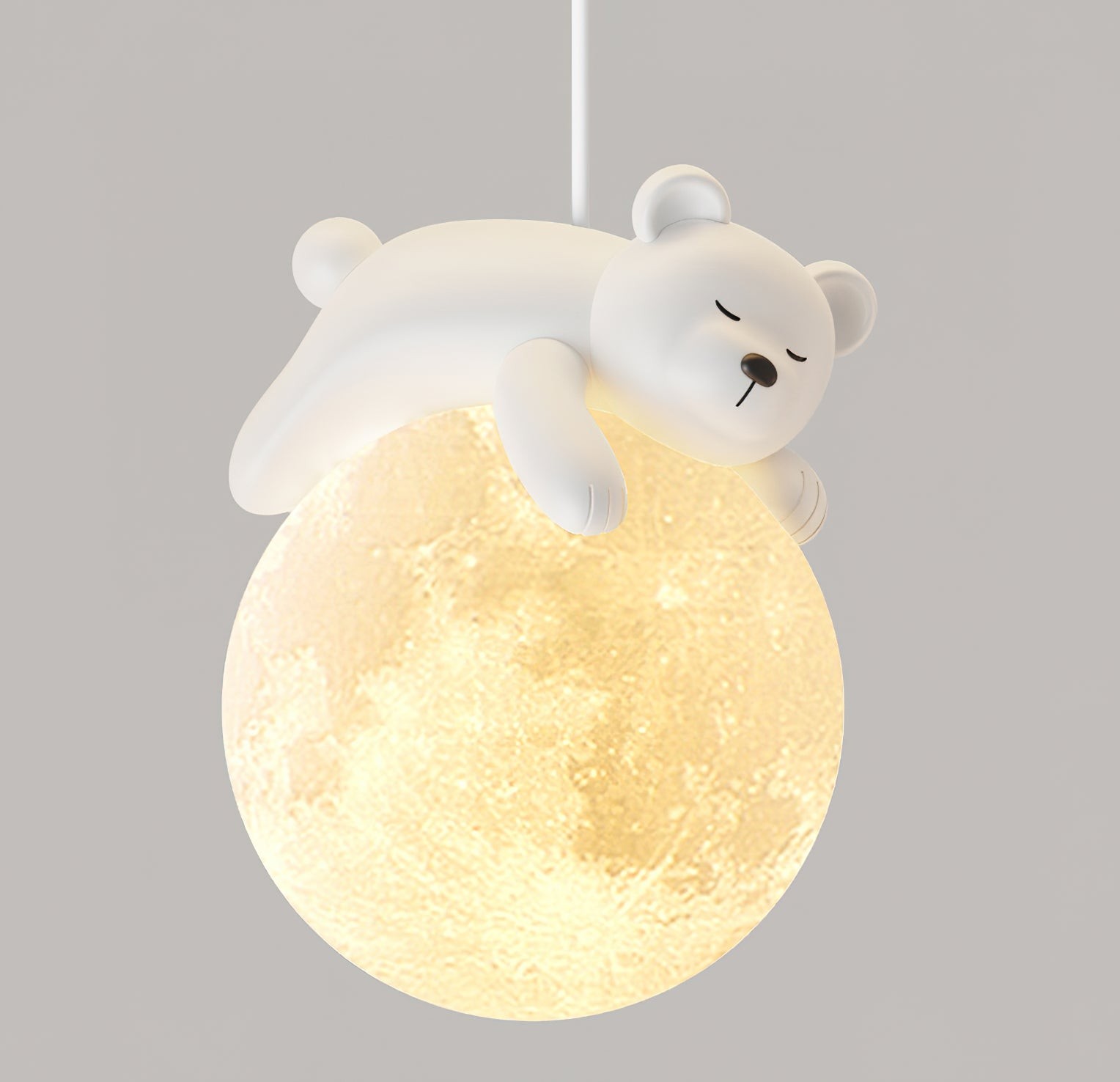 Crèmekleurige hanglamp met dierenmotief HL1189