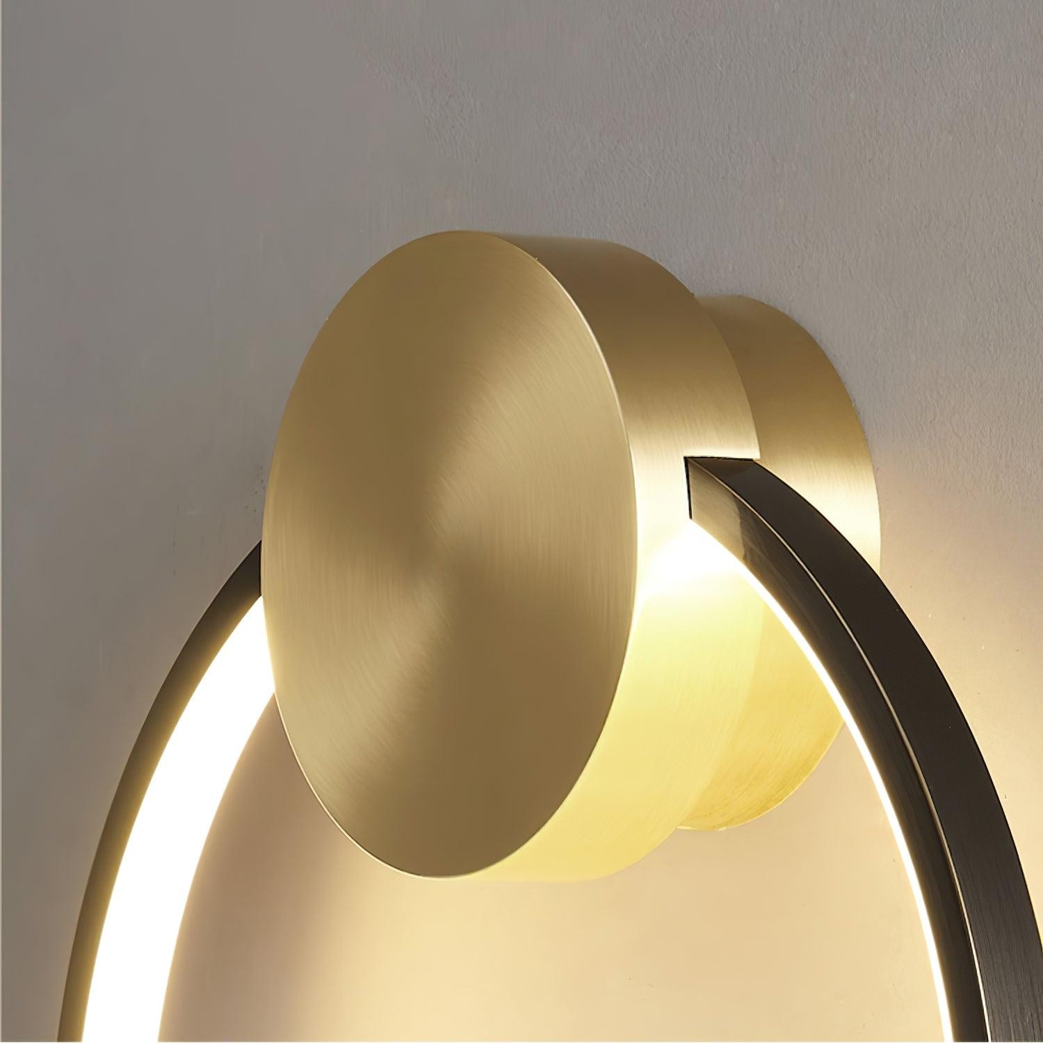 Minimalistische creatieve eenvoudige messing ronde LED-wandlamp HL776