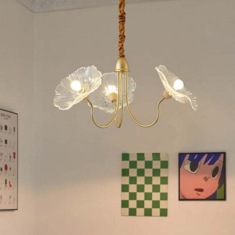 Nordic Lotusblad Glazen Bloem Hanglamp HL277