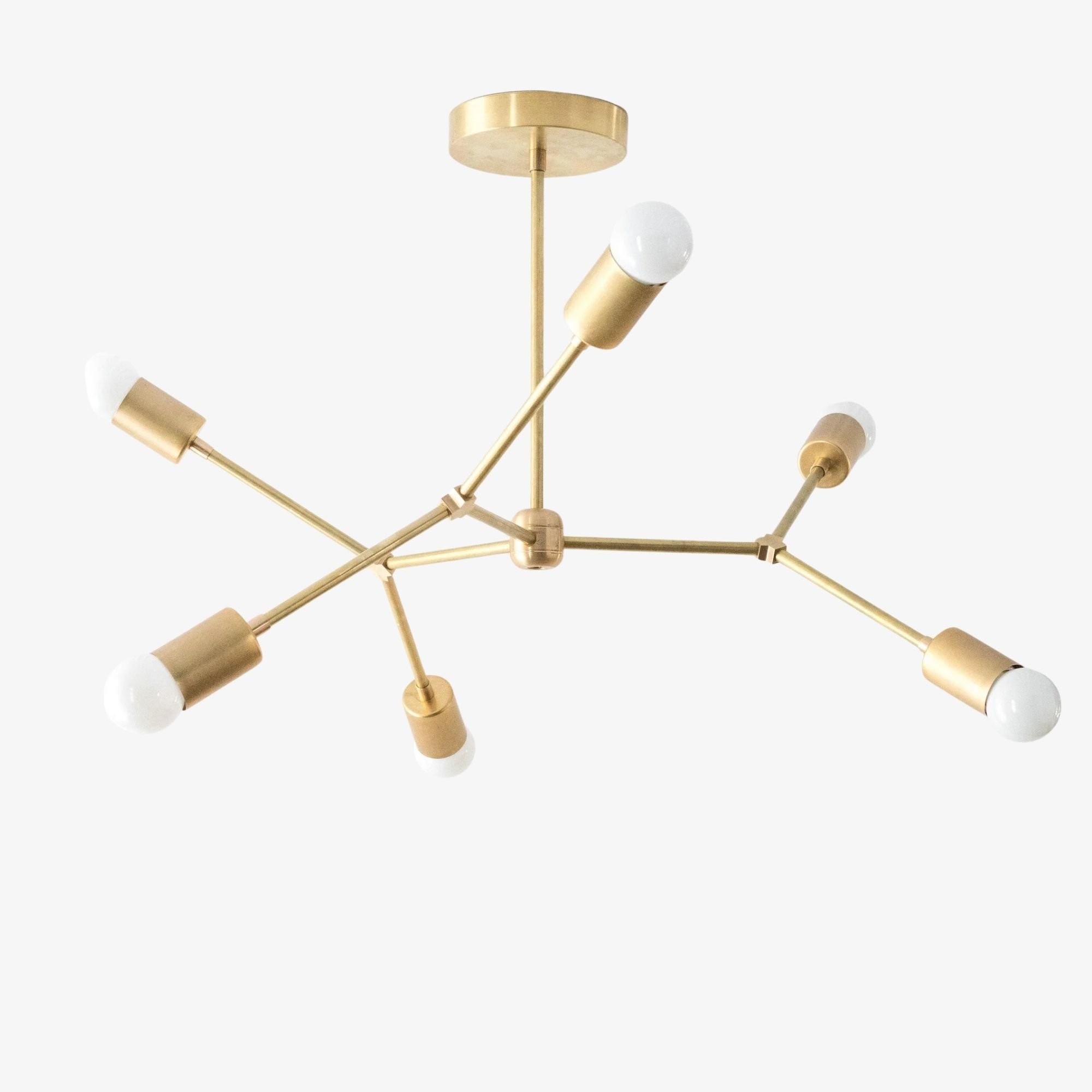 Mobilux Line Industriële Geometrische Kroonluchter - Chroomnikkel Plafondlamp HL1670