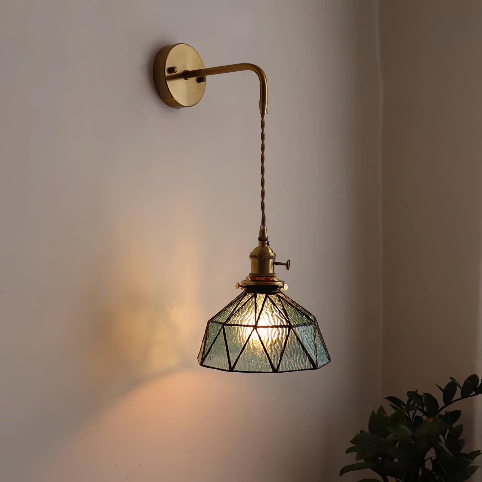 Retro pastorale glazen wandlamp HL781