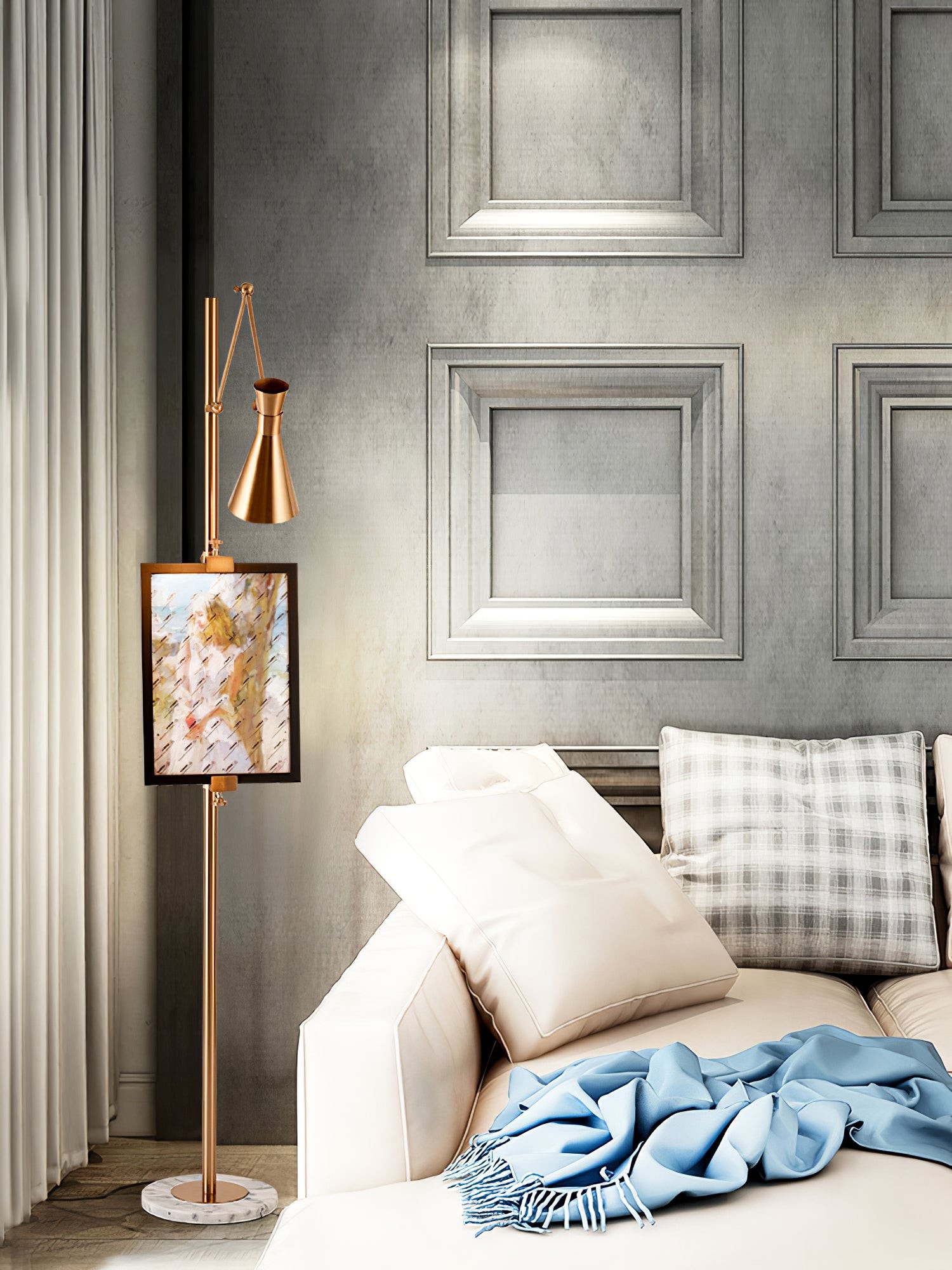 Met frameondersteuning staande lamp HL1201