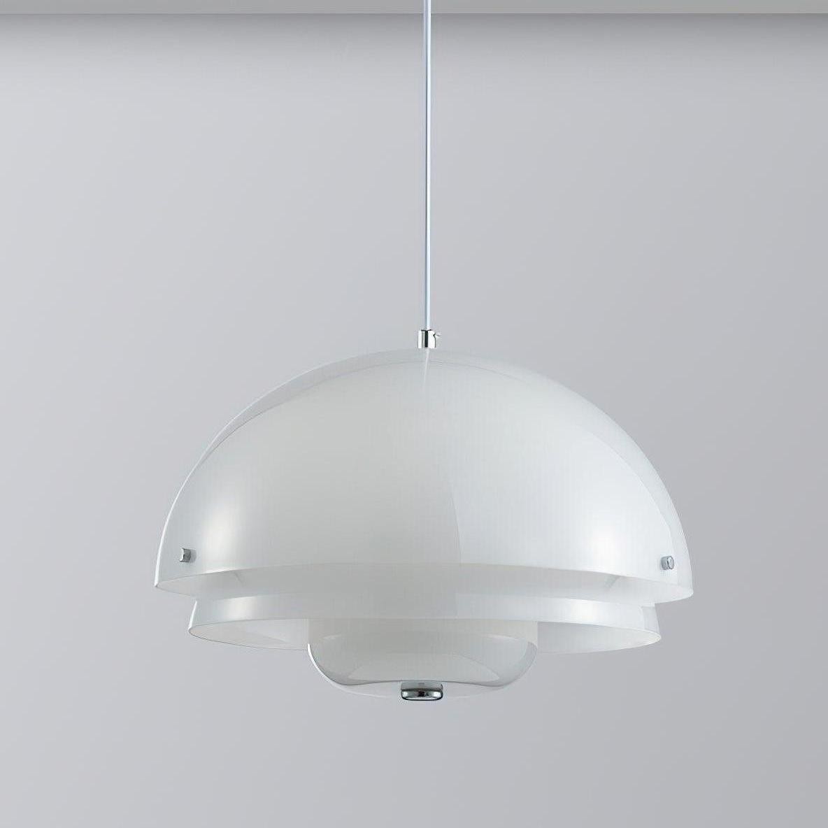Moderne Melk Witte Multilagen Sferische Hanglamp HL309