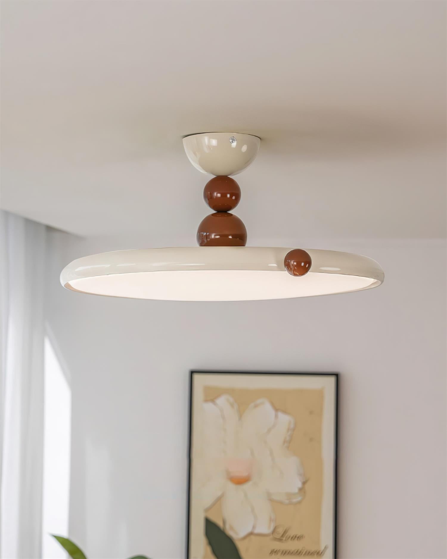 Franse stijl retro ronde vliegende schijf plafondlamp HL704