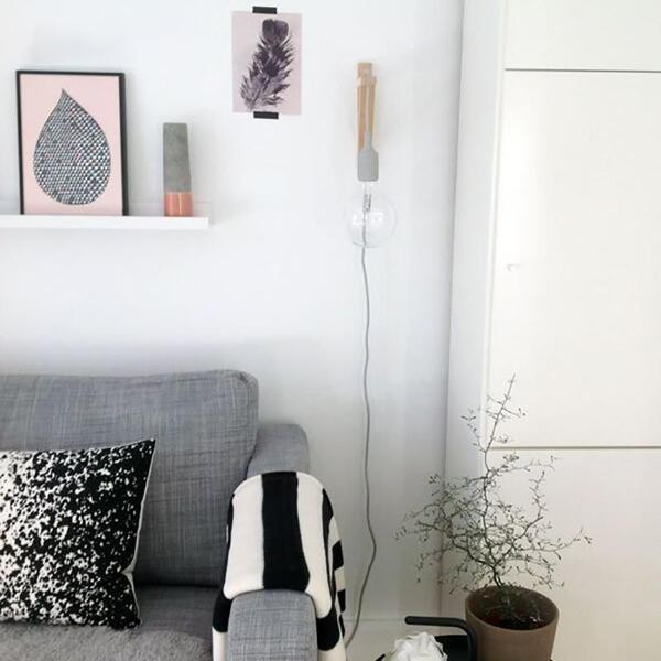 Minimalistische Houten Kooi Wandlamp HL56