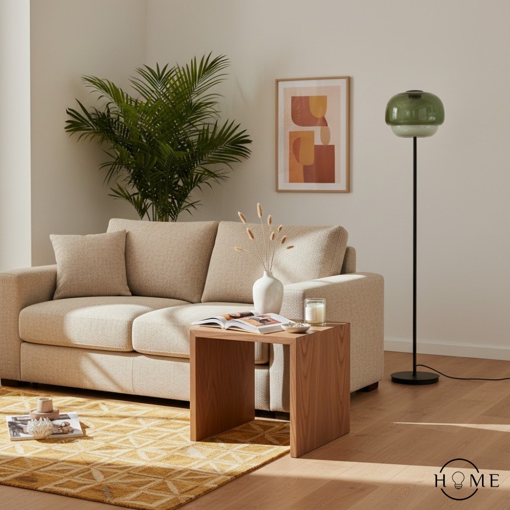 Clinco Moderne Paddestoel Vloerlamp - Gekleurde Glazen Bollamp voor Woonkamers HL1778