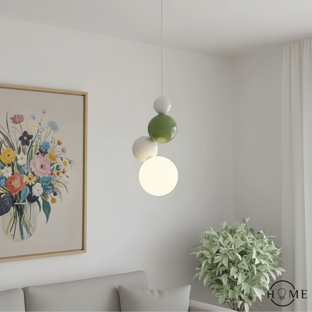 Nordic stijl bolvormige veelkleurige hanglamp HL933