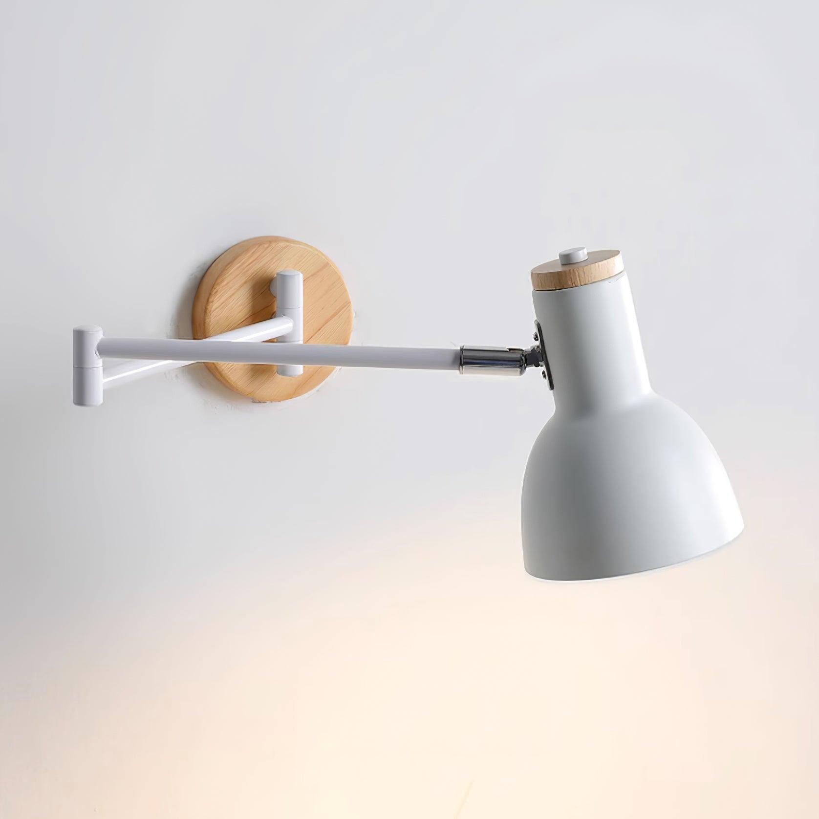 Houten verstelbare wandlamp HL487