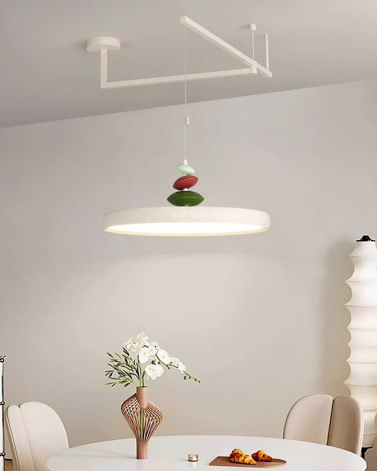 Hanglamp met zwenkarm van steen HL906