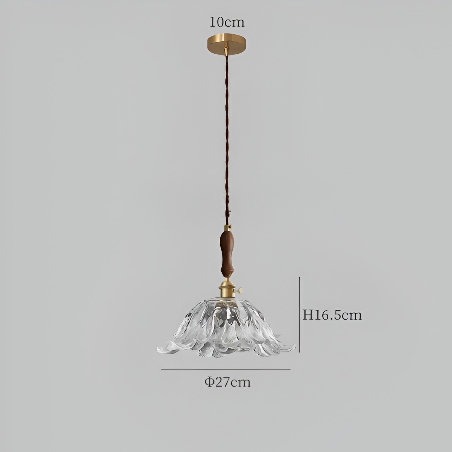 Retro Franse bloemen glazen hanglamp HL1275