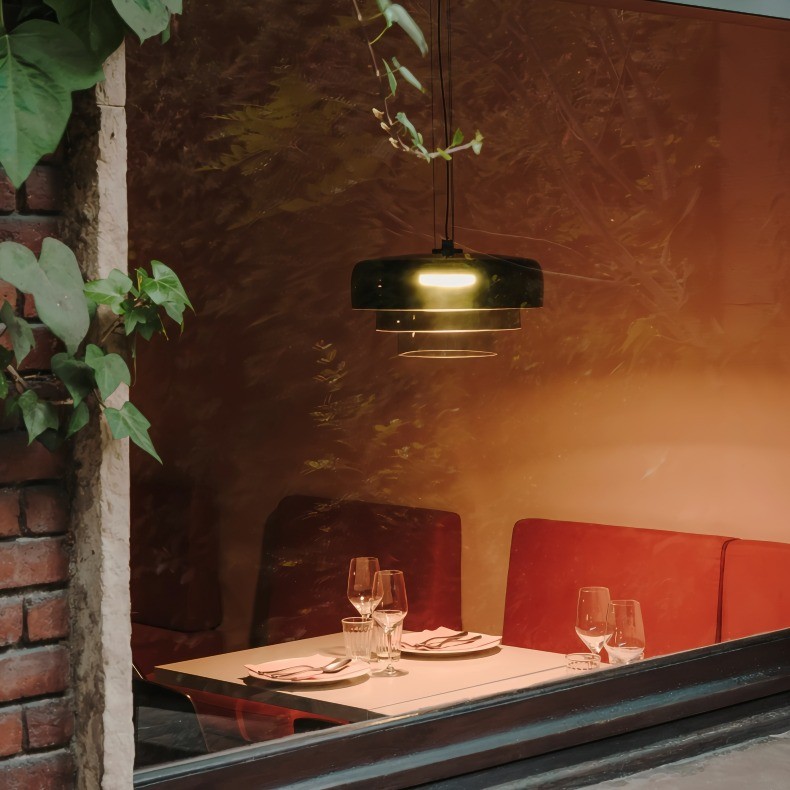 Moderne glazen komvormige hanglamp HL05