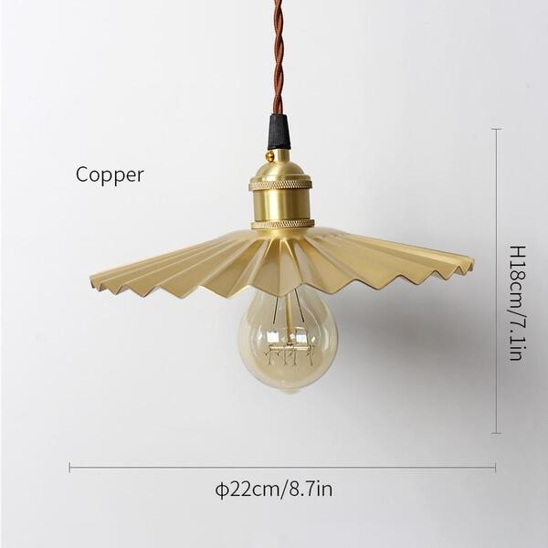 Koperen paraplu hanglamp