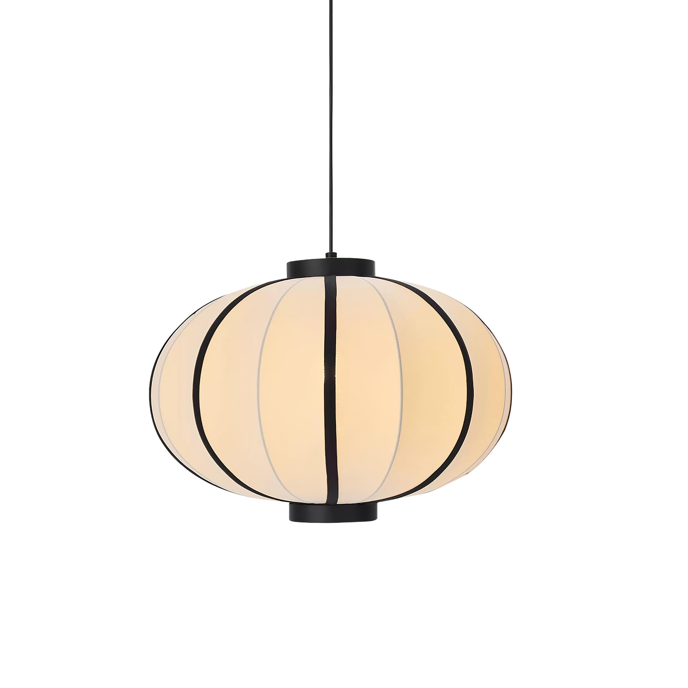 Minimalistische zwart-witte lantaarn hanglamp HL816