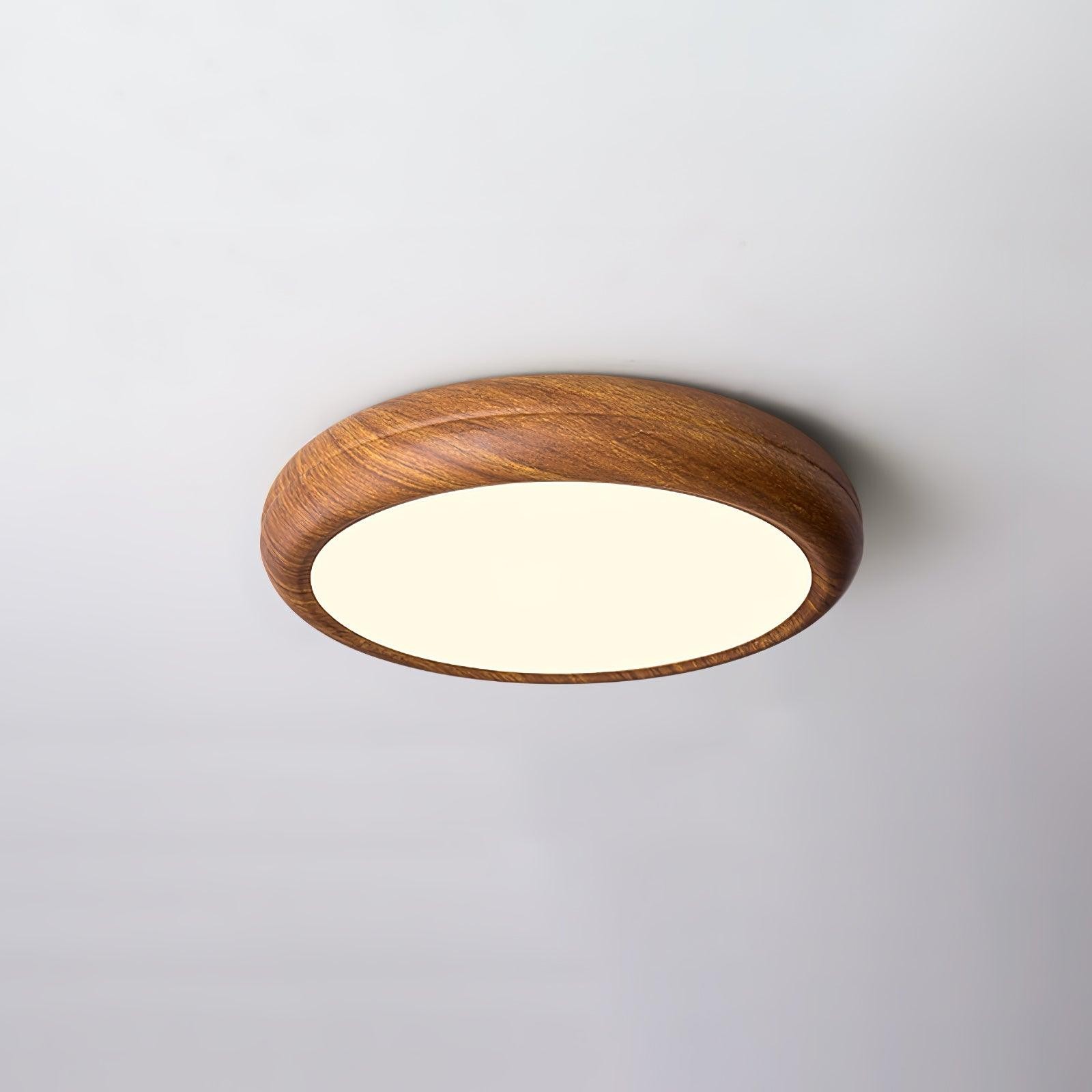 Ronde plafondlamp met houtnerf HL825