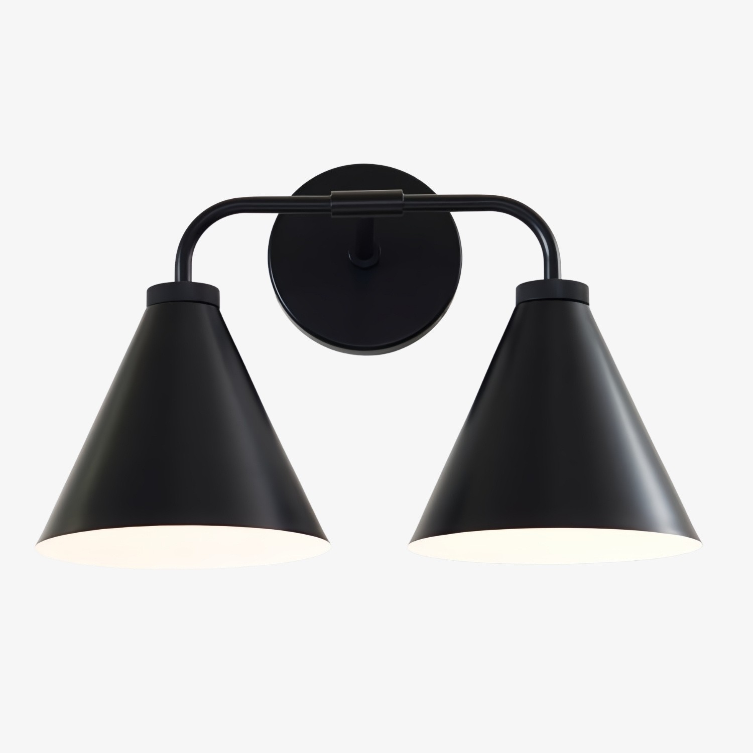 Korvi Iron Taps Toelopende Wandlamp - Wandarmatuur in Zwart of Messing HL1426