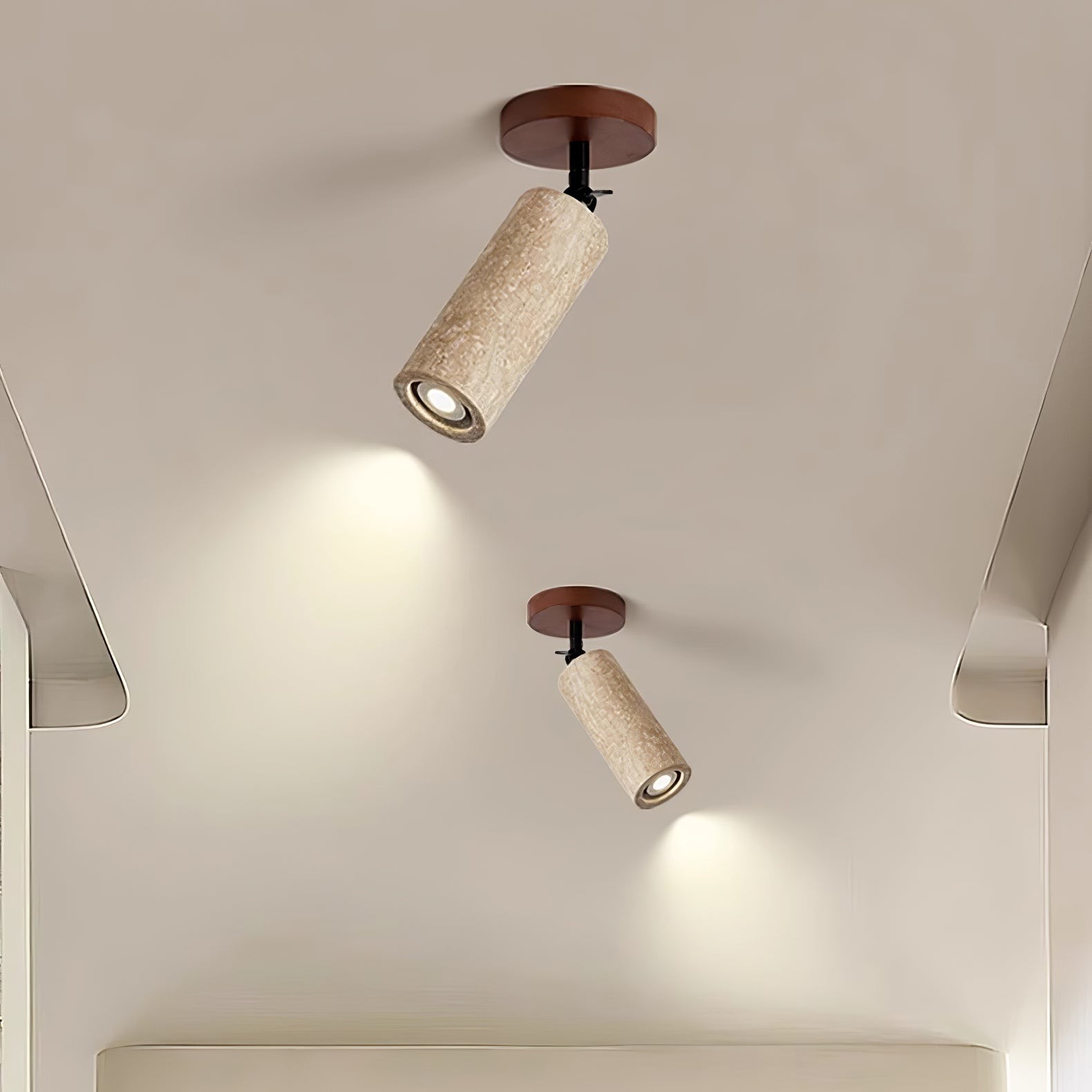 Wabi-Sabi Travertine Verstelbare Wandlamp HL851