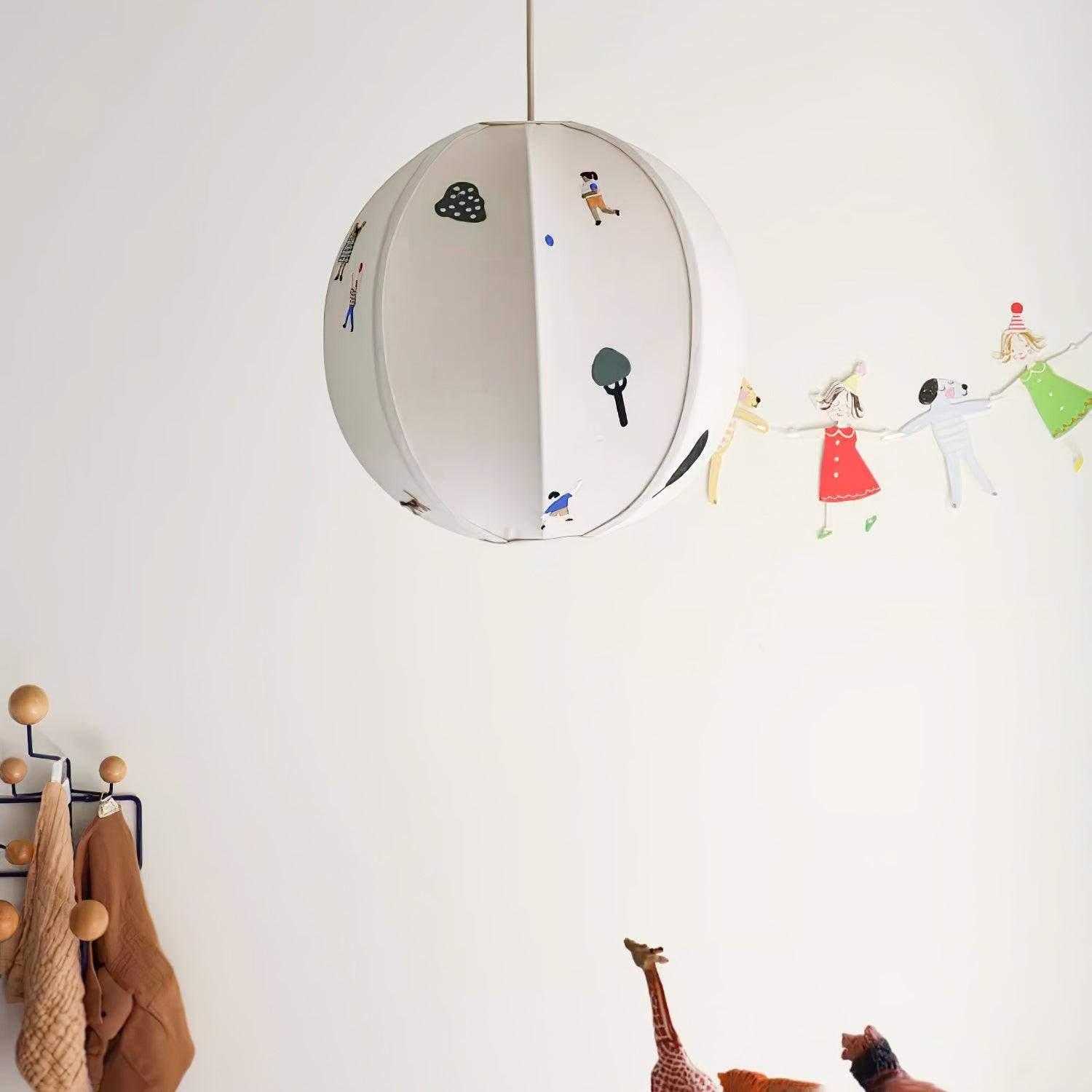Park geborduurde textiel hanglamp HL634