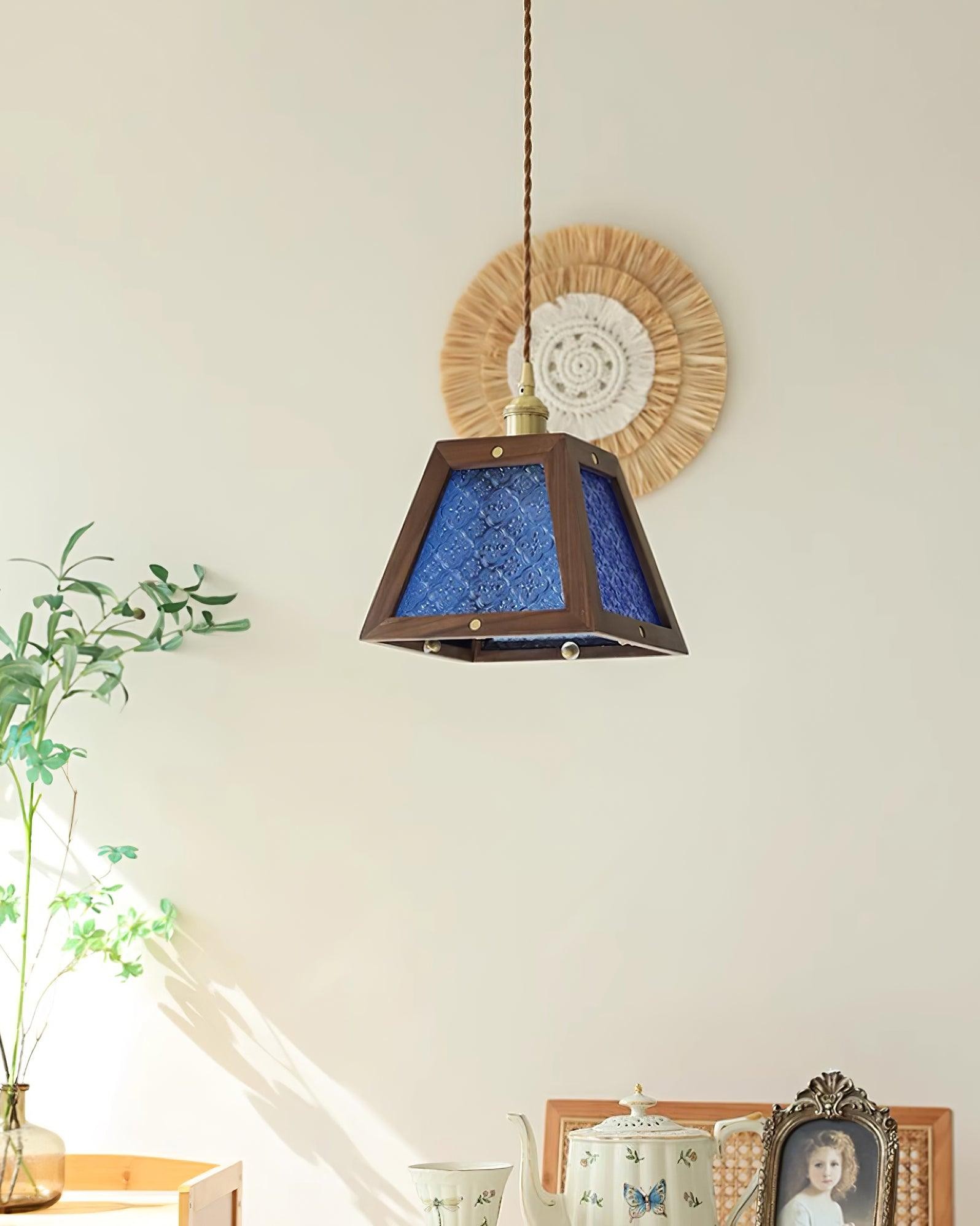 Retro patroon glazen hanglamp HL405
