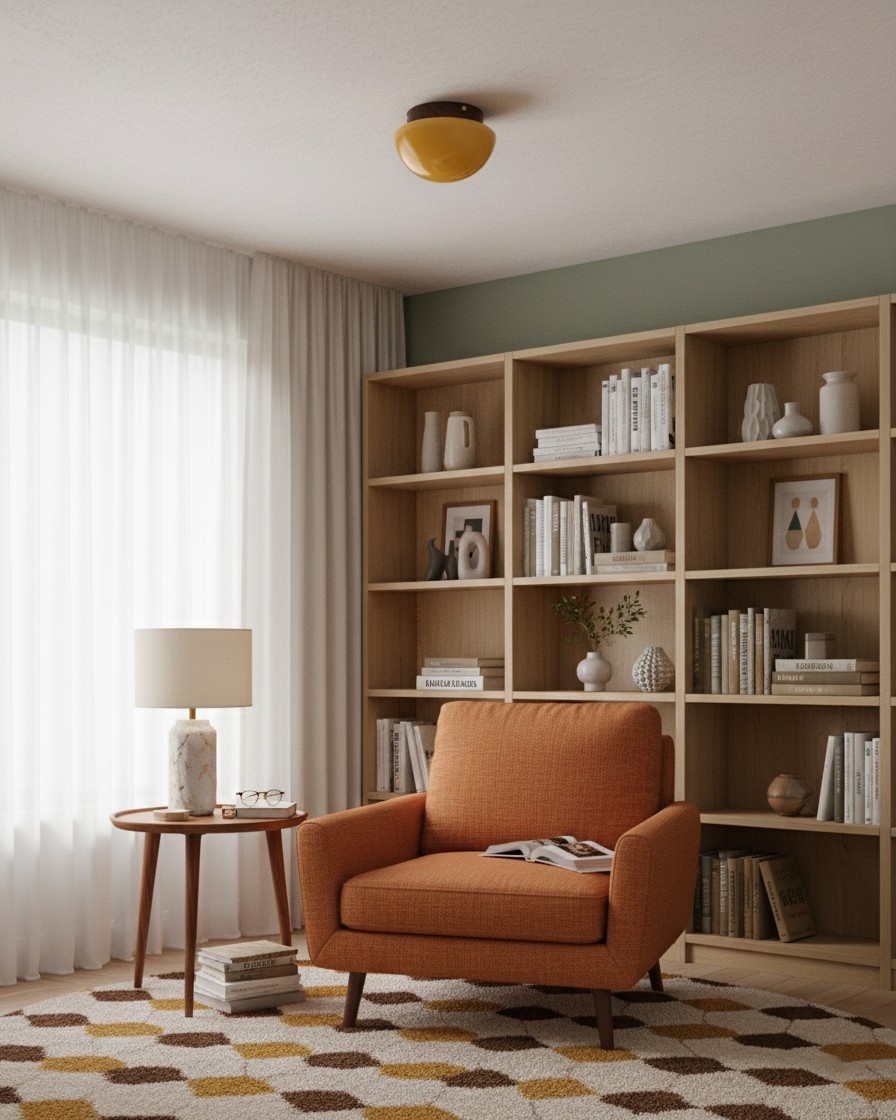 Honingkleurige koepelvormige plafondlamp HL2870