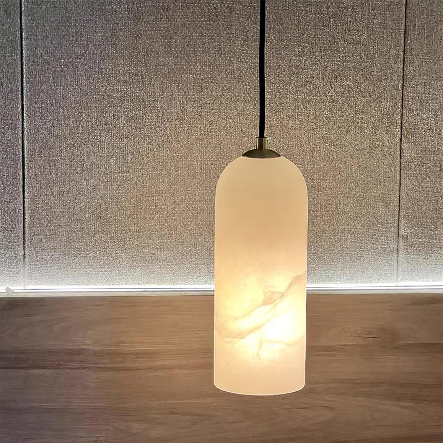 Luxe Albasten Cilinderstenen Hanglamp HL1059