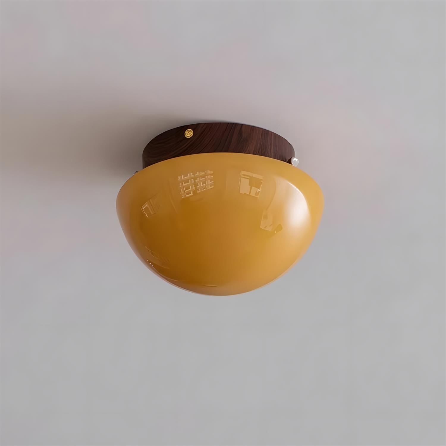 Honingkleurige koepelvormige plafondlamp HL2870
