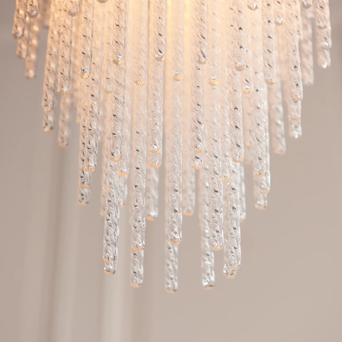 Cavara kroonluchter met meerdere lagen glazen stangen - messing hanglamp met meerdere lagen voor eetkamer en entree HL2077