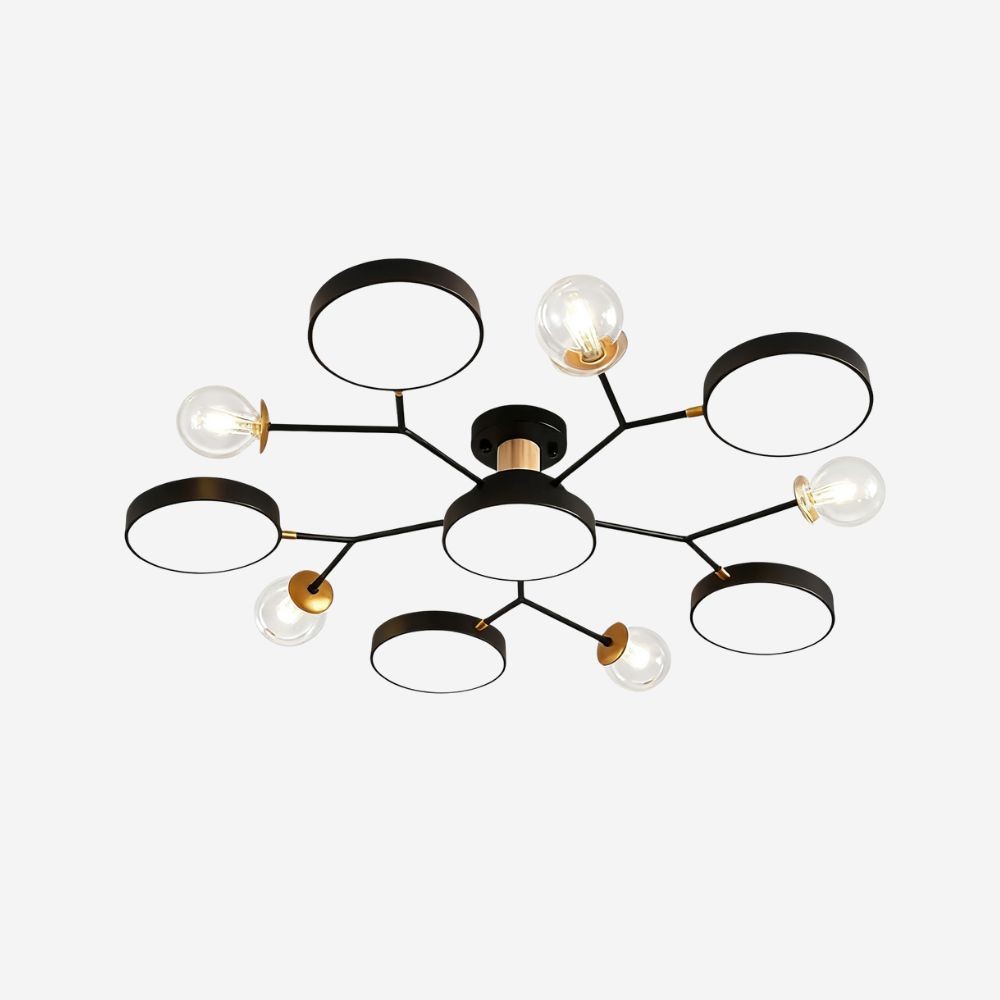 Nordic Branch LED Plafondlamp - Ronde Houten Lamp voor Slaapkamer HL1349
