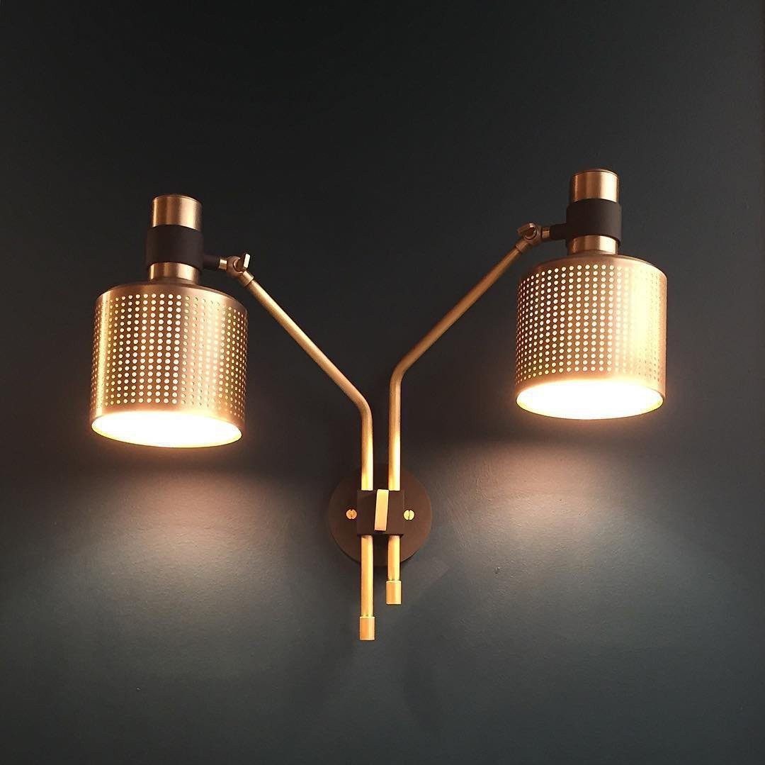 Nordic Brass verstelbare Riddle wandlamp HL1272