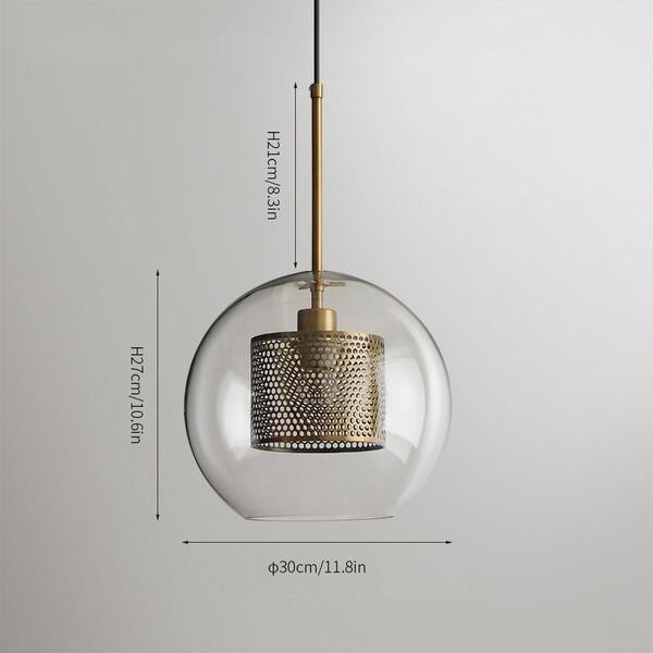Vintage Glazen Hanglamp Industriele Woonkamer HL41
