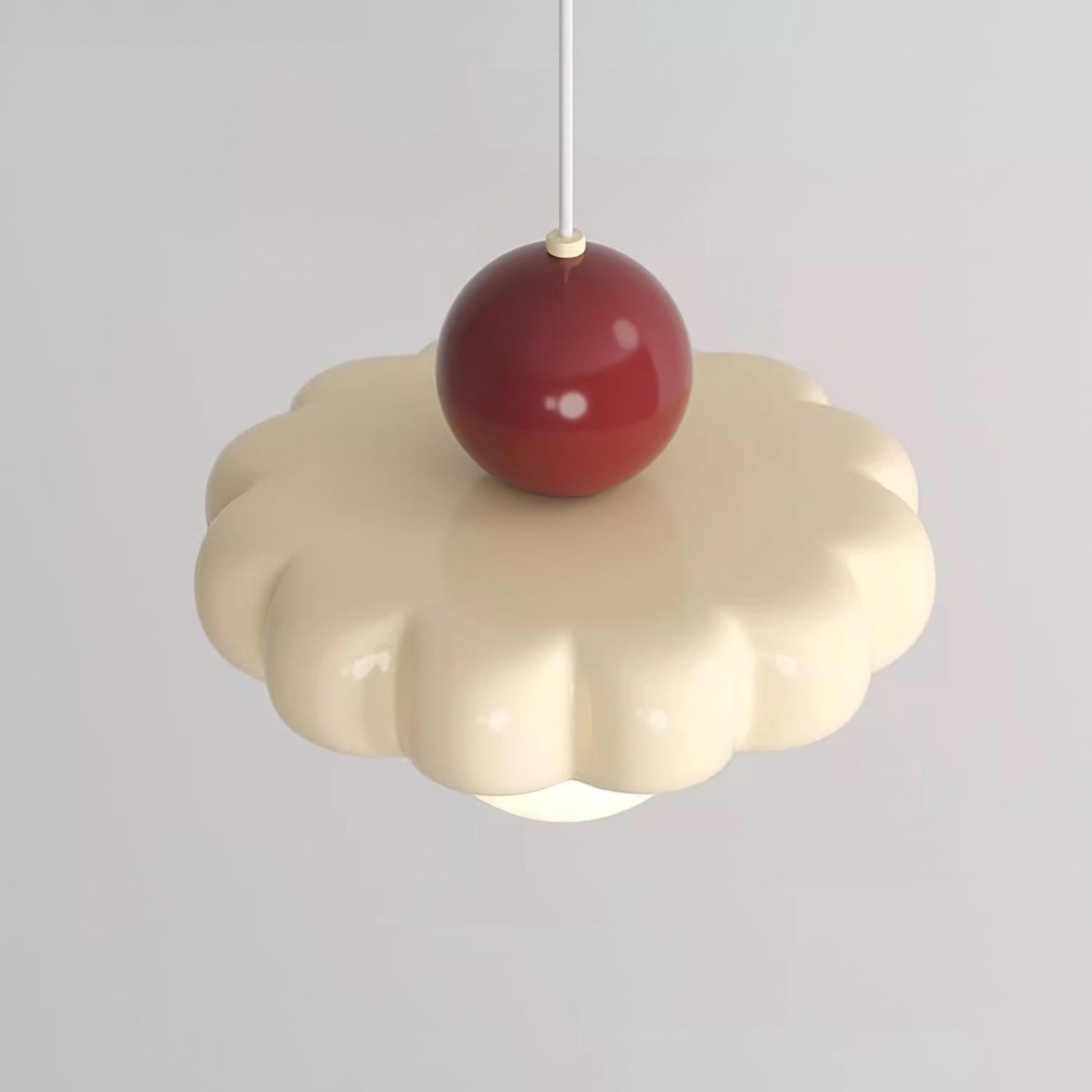 Crèmekleurige stijl lange lijn pompoen textuur hanglamp HL504