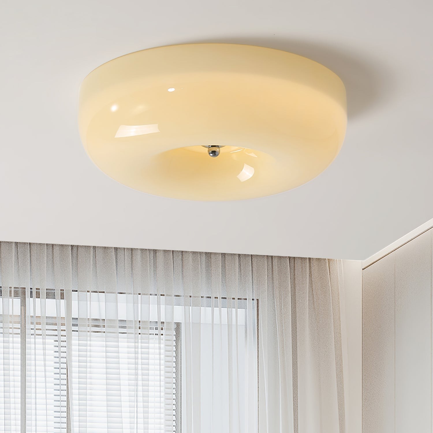 Art Deco Crème Pudding Plafondlamp HL203
