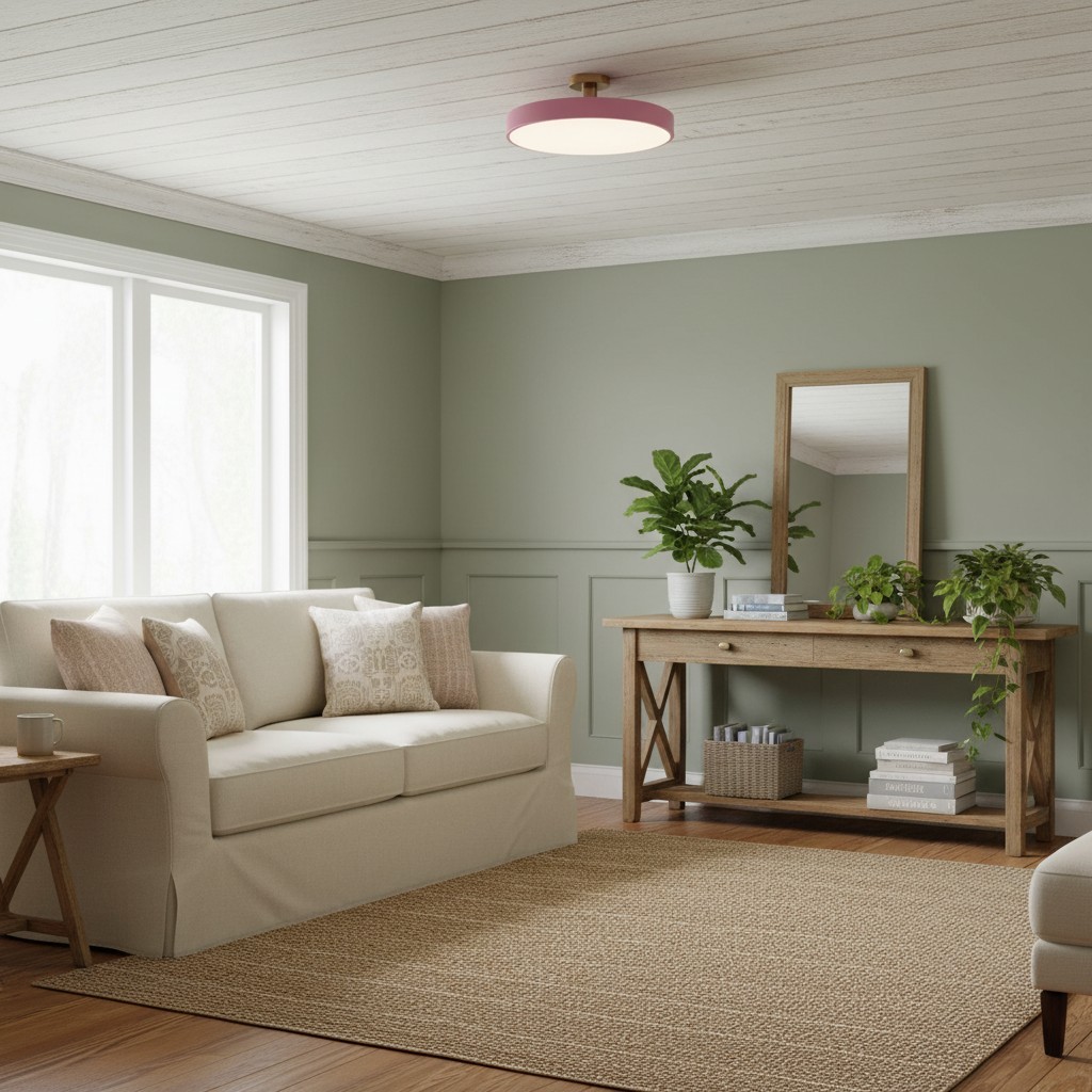Ceilivon Plafondlamp met brede diffuser, vlakke montage - Moderne stijl voor de woonkamer HL2313
