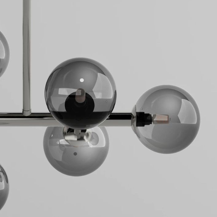 Moderne hanglamp met glazen bollen van metaal HL01
