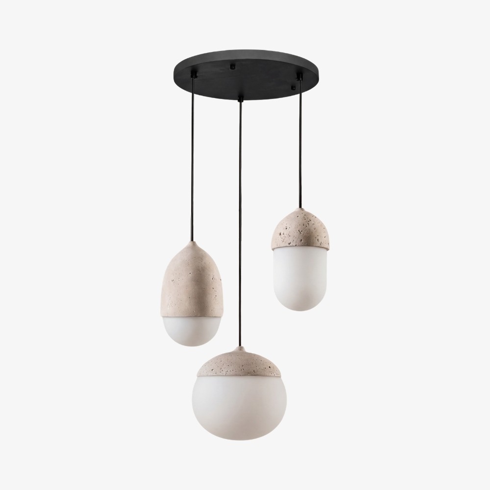 Orbaltis Moderne Orb Cluster Hanglamp - Hanglamp van natuursteen en glas voor woonkamer of keuken HL2448