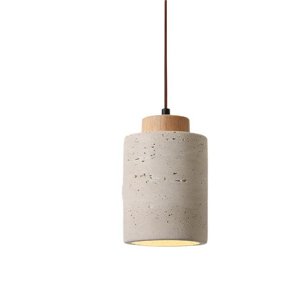 Scandinavische minimalistische hanglamp van travertijn met transparante afwerking HL3467