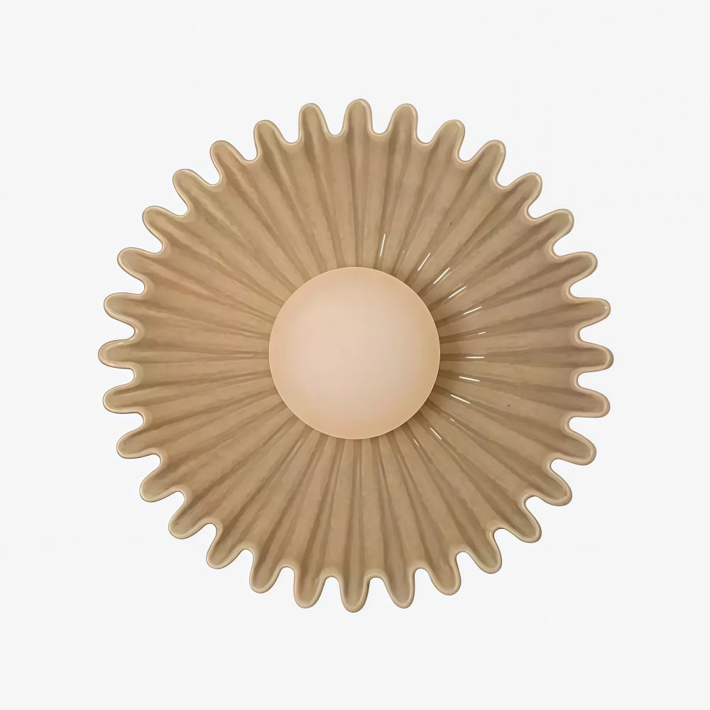 Kunststof lampenkap keramische bloem wandlamp HL375