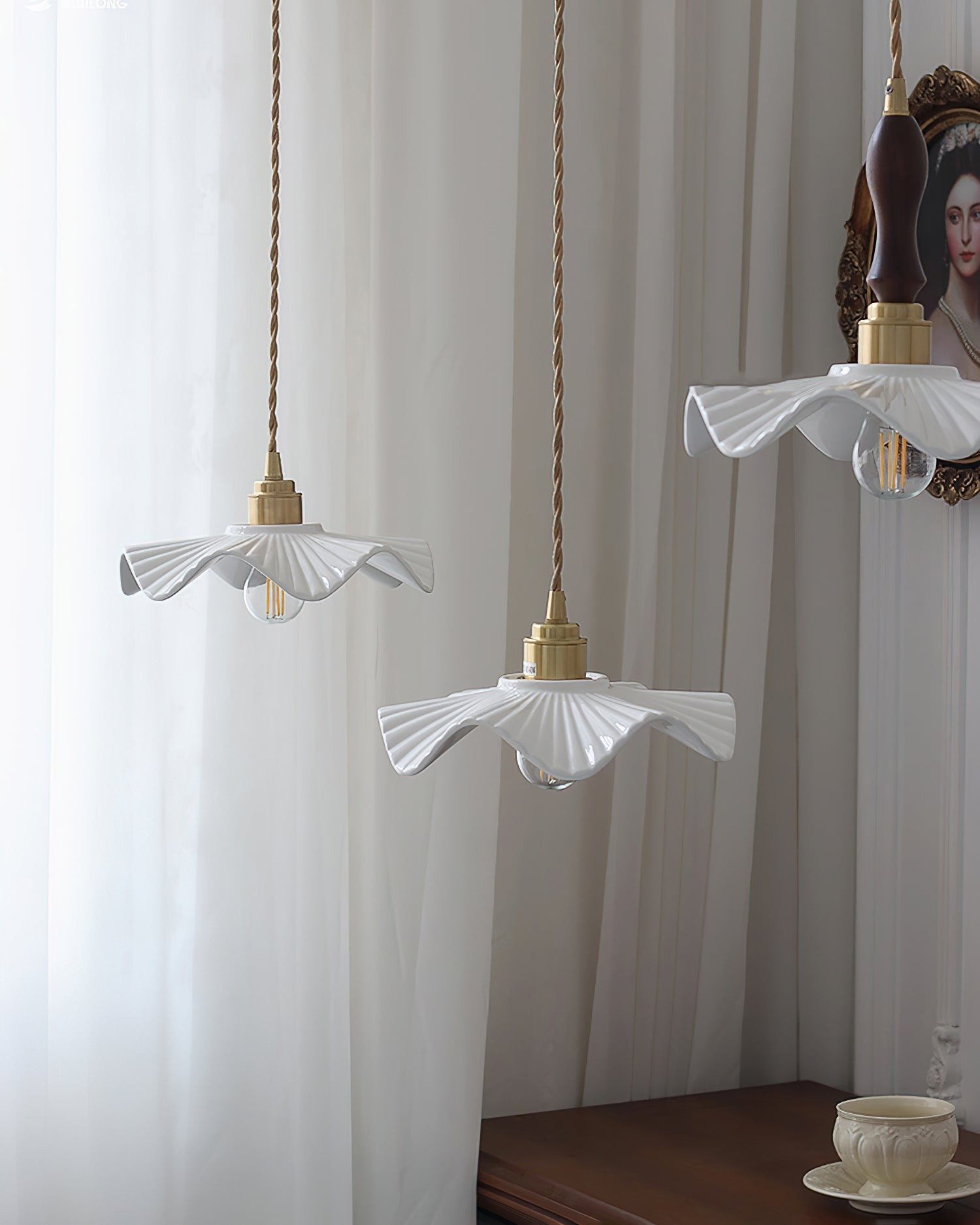 Keramische Wave Flower Hanglamp HL1131