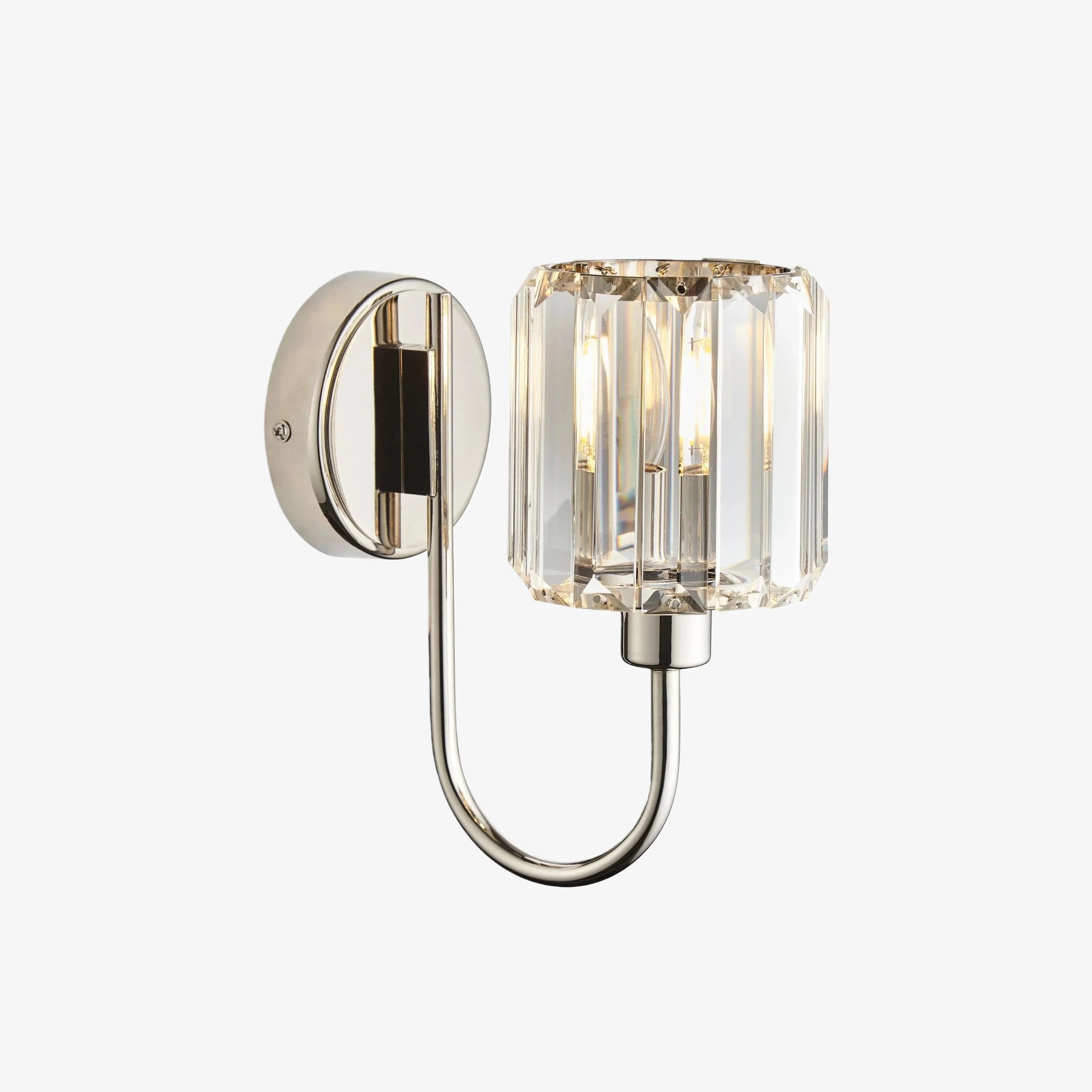 Tracian wandlamp met geslepen glazen kap - Tijdloze verlichting voor entrees en woonkamers HL2039
