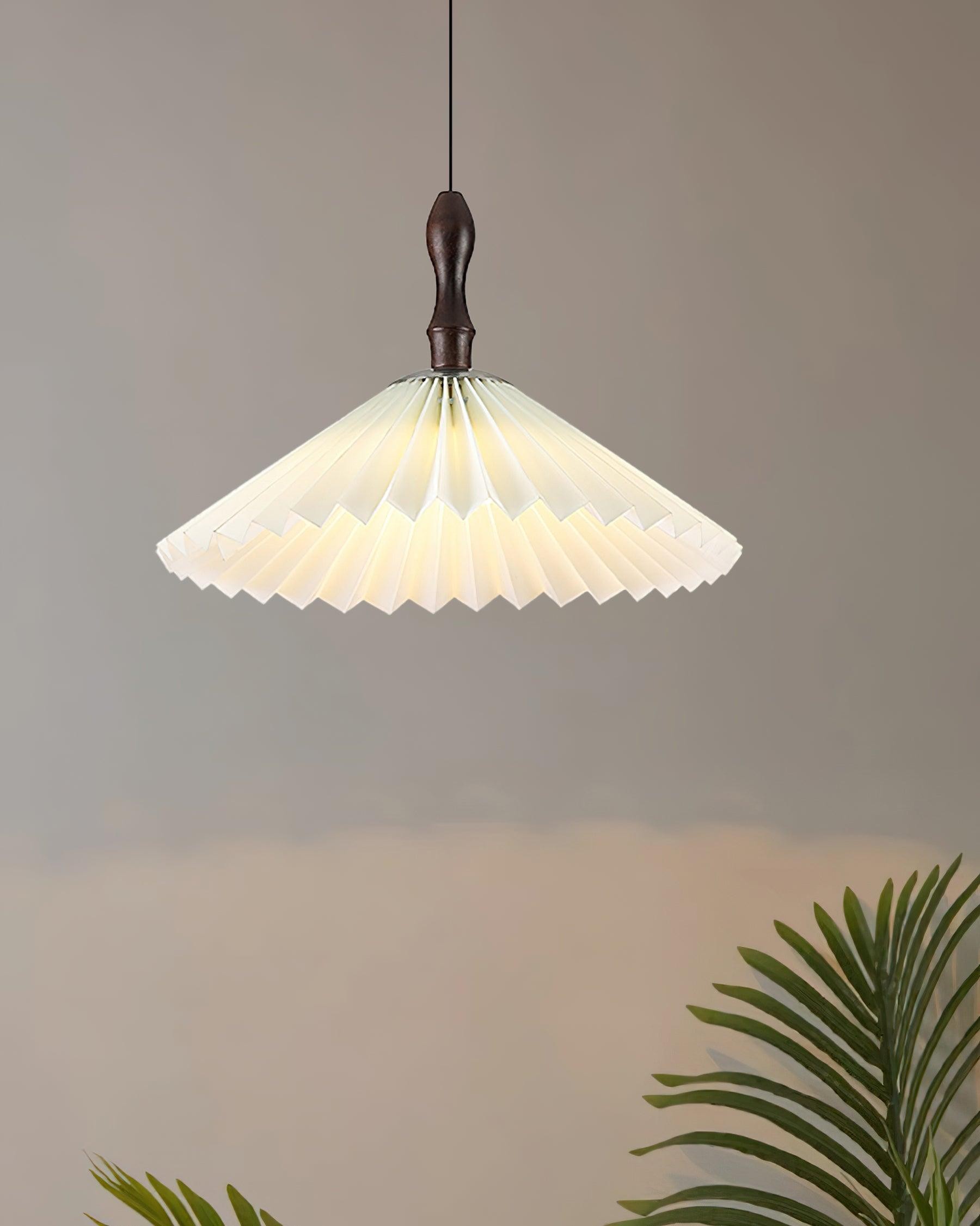 Eenvoudige witte papieren bloemenhanglamp HL431