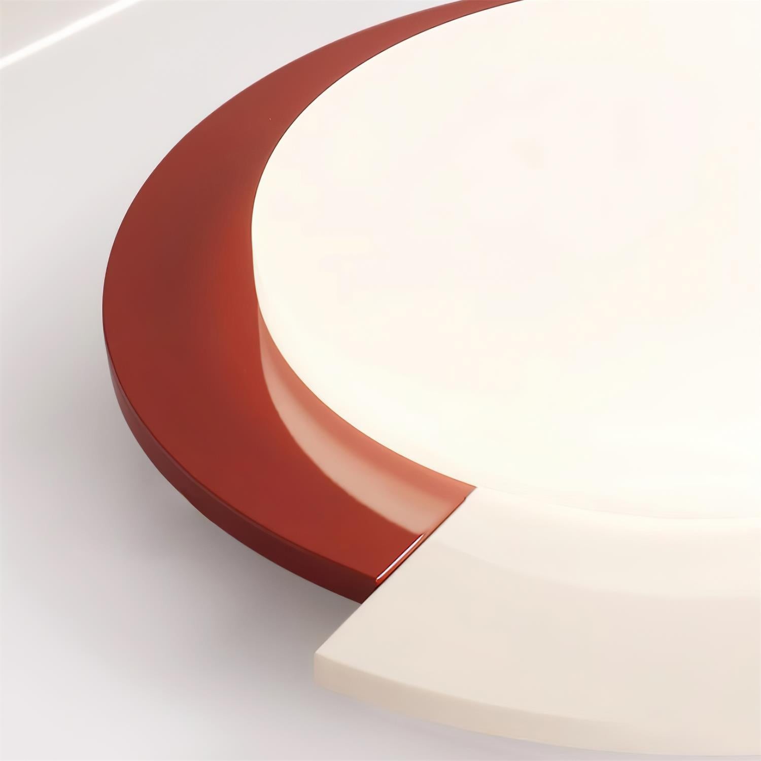 Rood-witte ronde plafondlamp HL755