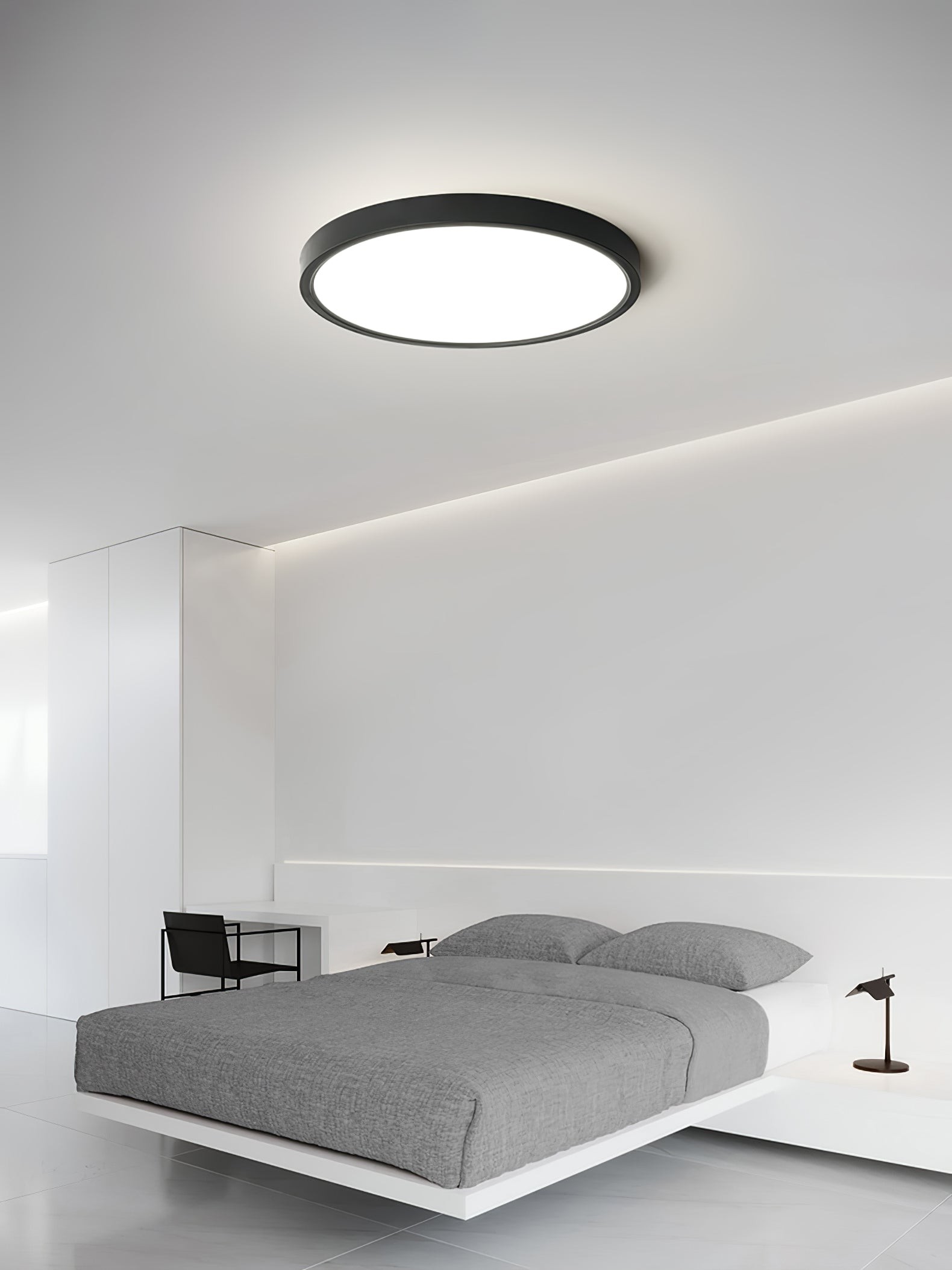 Minimalistische moderne ronde plafondlamp van acryl voor slaapkamer HL340