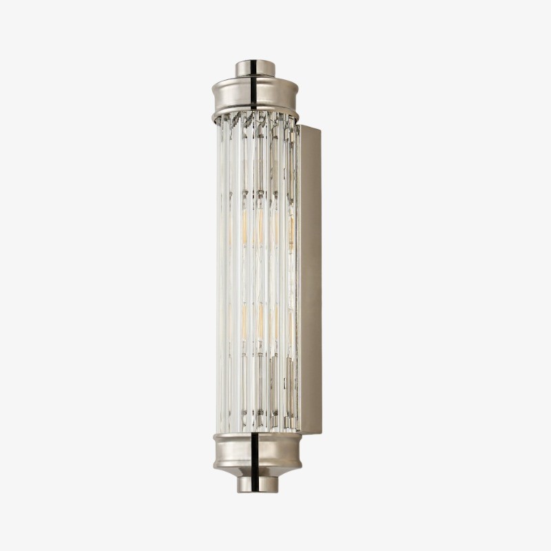 Bravira geribbelde cilindrische glazen wandlamp - moderne Scandinavische wandlamp voor hal en woonkamer HL2440