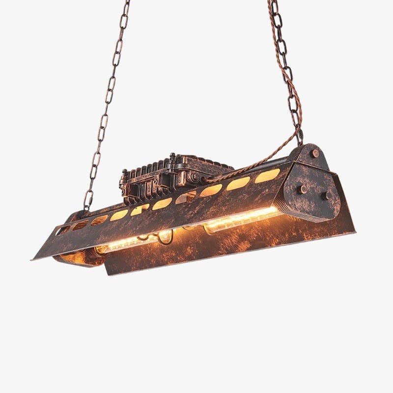 Industrax Steampunk Lineaire Kroonluchter - Vintage Verlichting met Metalen Frame voor Eet- of Woonkamer HL2306