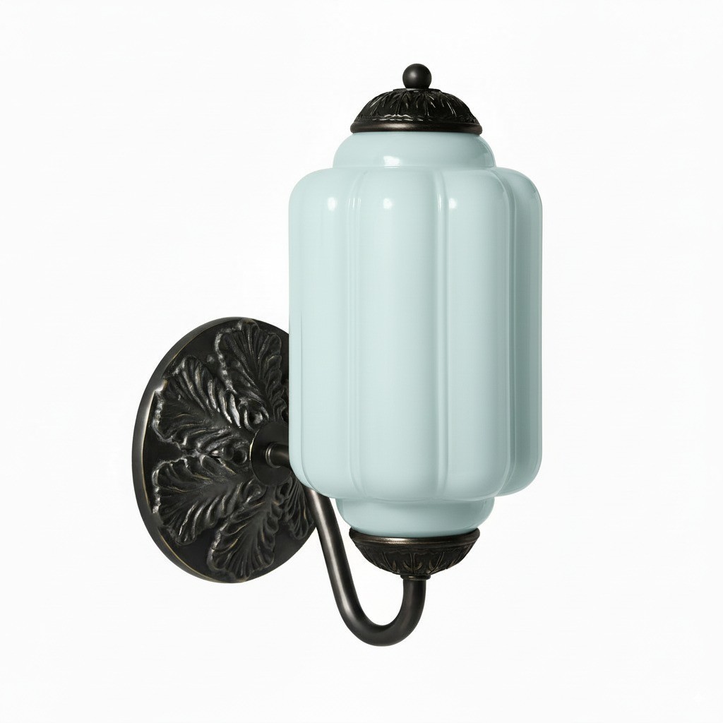 Vintage Melkglas Eloise Kandelaar Wandlamp HL844