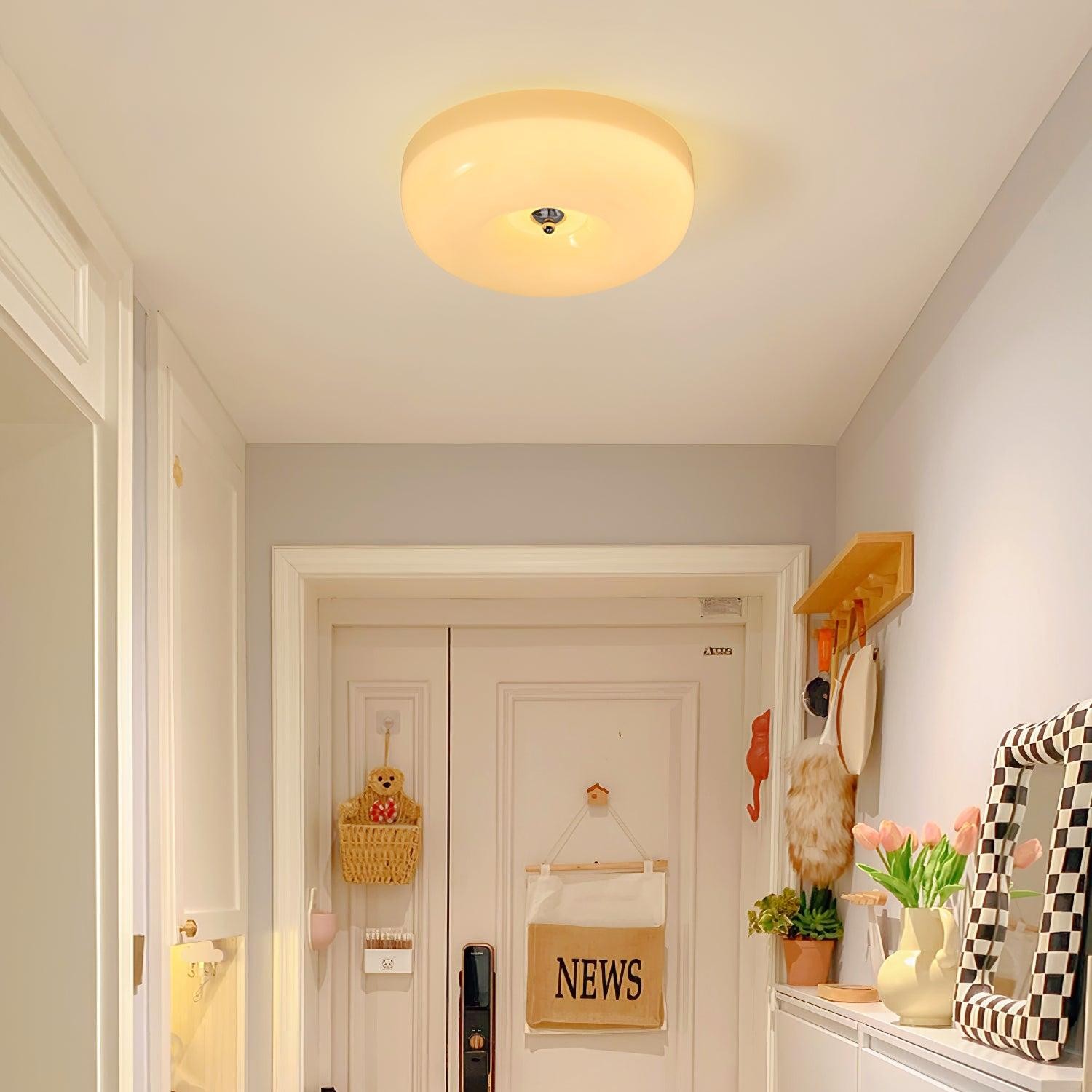 Art Deco Crème Pudding Plafondlamp HL203