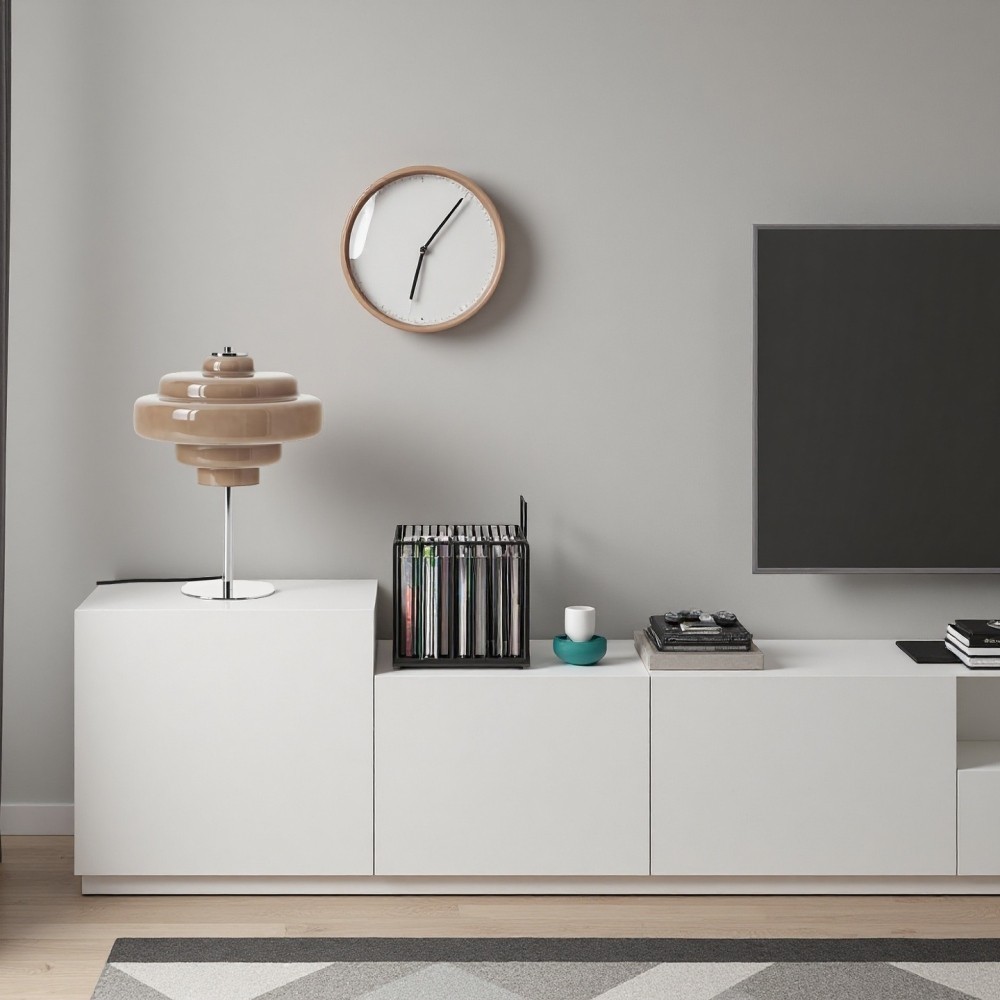 Koloro Meerlaagse Bauhaus Glazen Tafellamp - Kleurrijk Nachtlampje voor de Slaapkamer HL1333