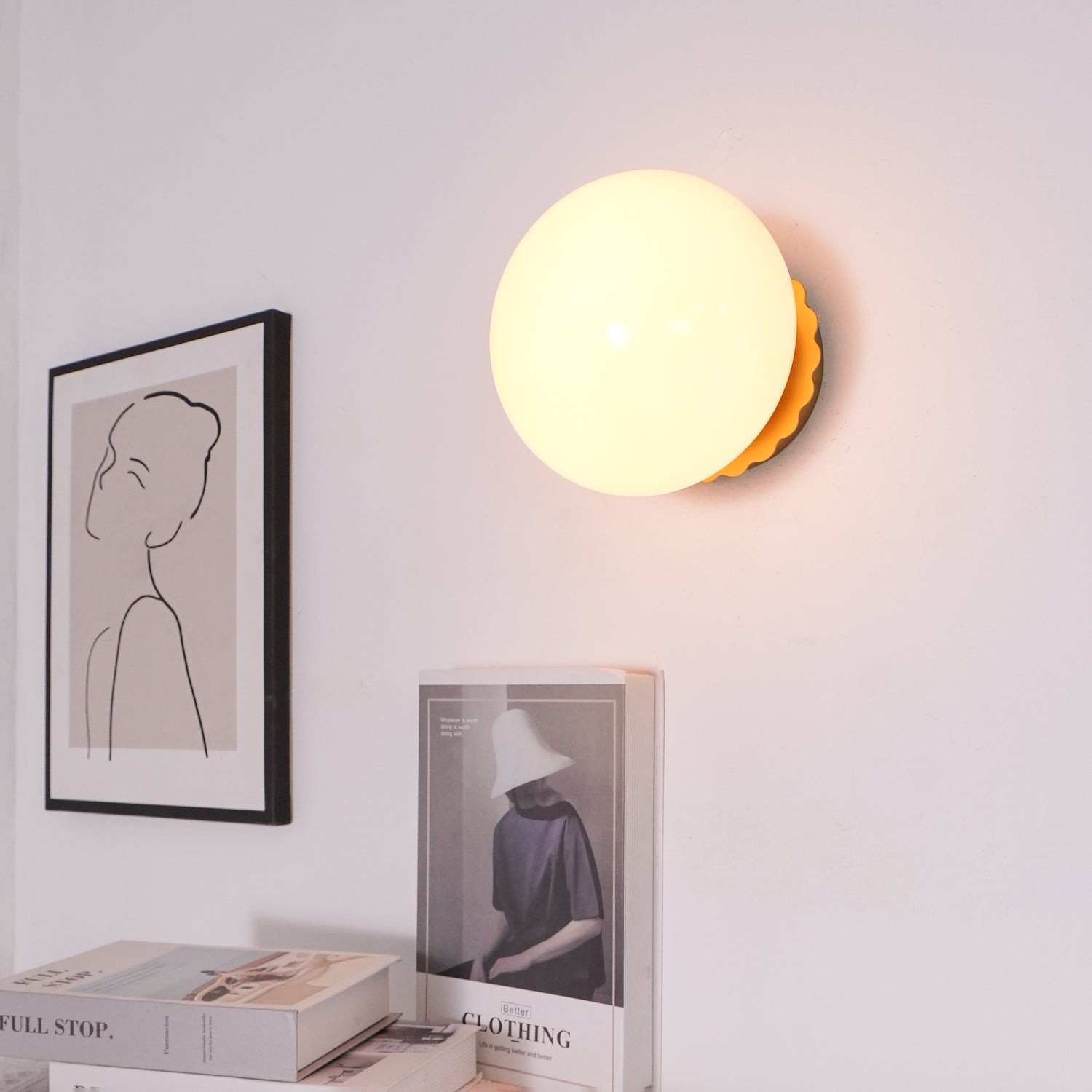 Middeleeuwse Bauhaus Glazen Bal Wandlamp HL290