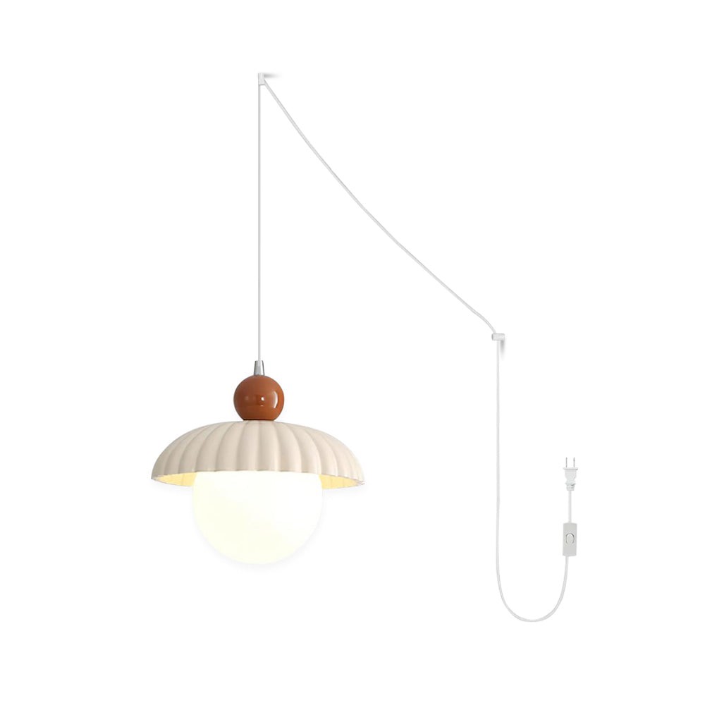 Creatieve bolvormige strohoed verticale lijn hanglamp HL350