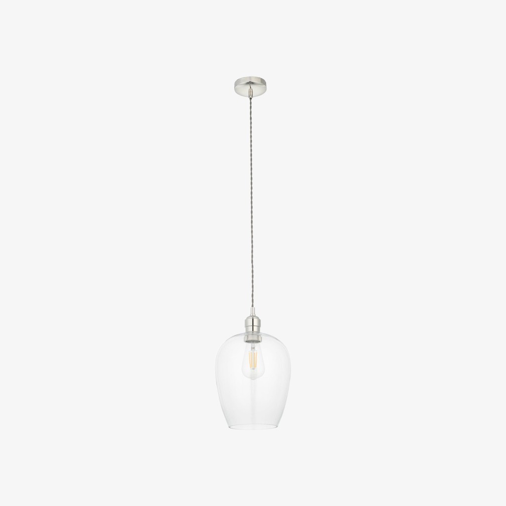 Clarione in hoogte verstelbare glazen hanglamp - Klassieke Art Deco lamp HL2231
