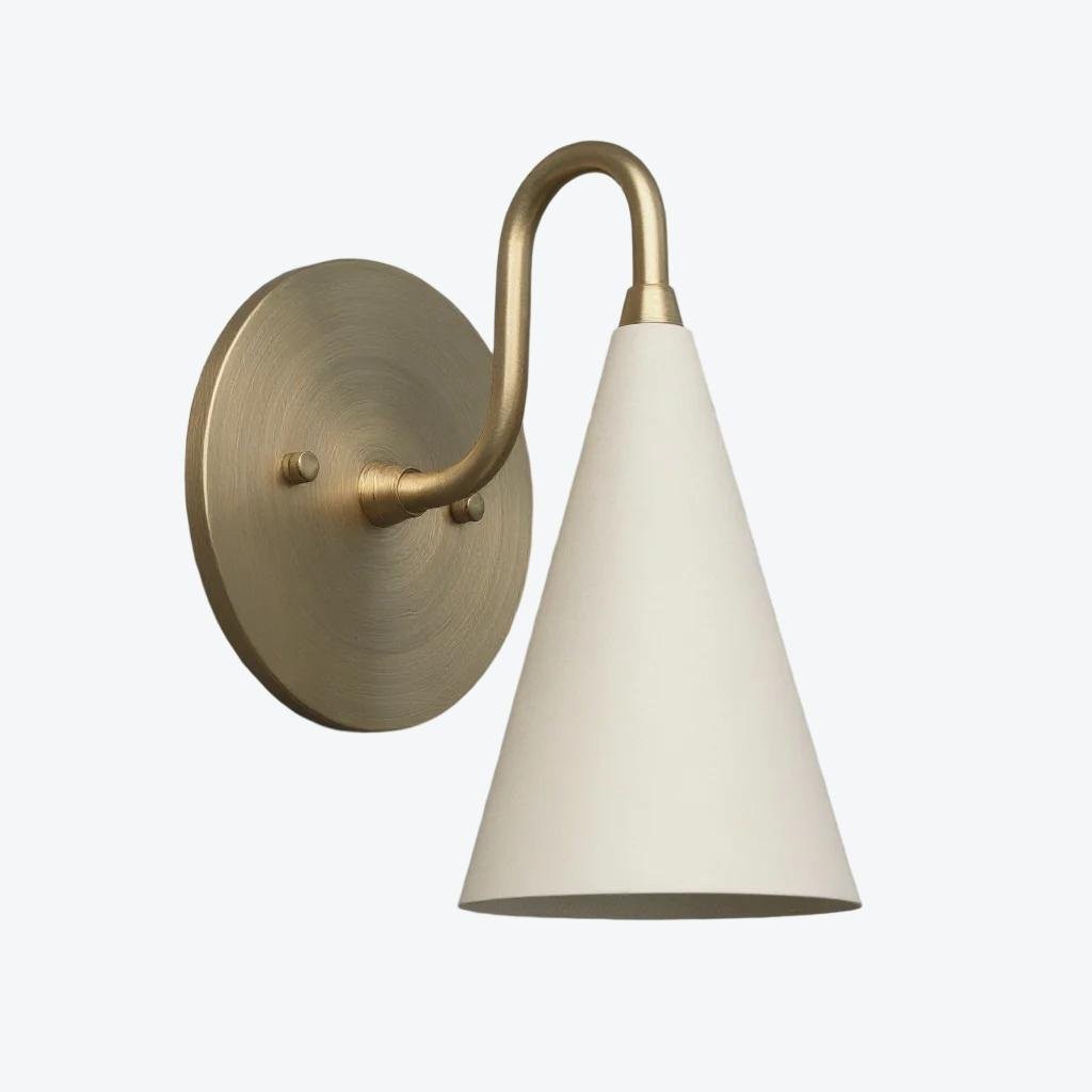 Curva metalen kegelvormige wandlamp - Vintage messing wandlamp voor hal of trappenhuis HL1967